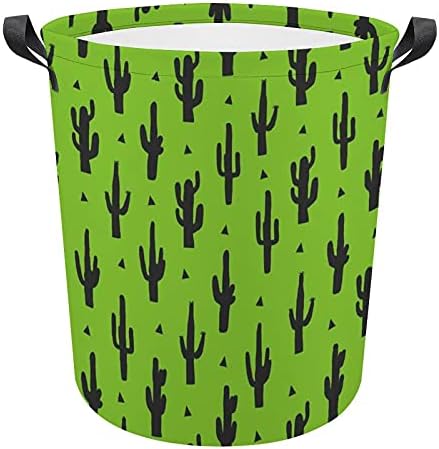 Cactus Pattern Oxford Cloth Casket com alças de armazenamento cesto para organizador de brinquedos, quarto de berçário cesto