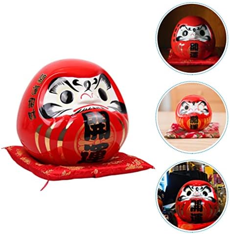 Aboofan daruma japonês daruma estatuetas estátua cerâmica daruma estatueta desktop daruma fortune bonecos fortuna gato de