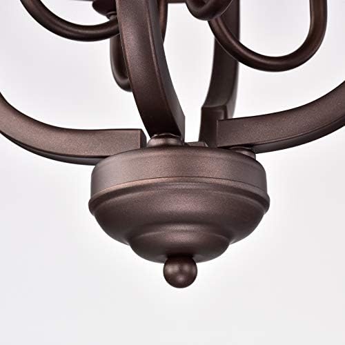 Lustre da Fazenda ACLAND, Light Light Light Light Light Light Light Bronze acabamento de bronze teto de metal industrial