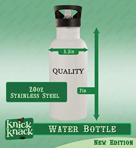 Presentes de Knick Knack #Marcellu - garrafa de água de aço inoxidável de 20 onças, prata