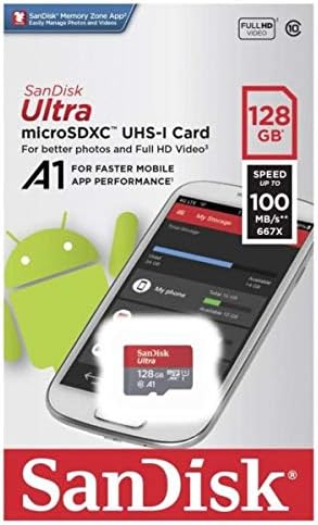 128 GB Sandisk Ultra UHS-I Classe 10 80MB/S MicroSDXC Memory Card funciona com o videogame Nintendo Switch Neon com tudo, menos
