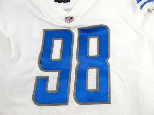 2017 Detroit Lions 98 Jogo emitido White Jersey 46 DP31472 - Jerseys de jogo NFL não assinado usada