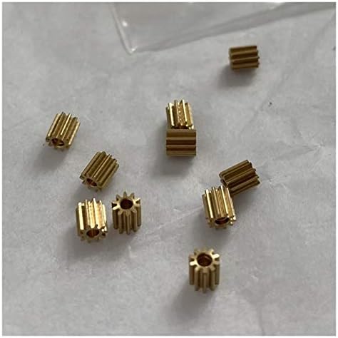 UNBGTXE P-S 10pcs Pequenas engrenagens de bronze de cobre 0,3m 10t dentes 1,48 1,5 mm 1,98 2mm de diâmetro de diâmetro SP-piu