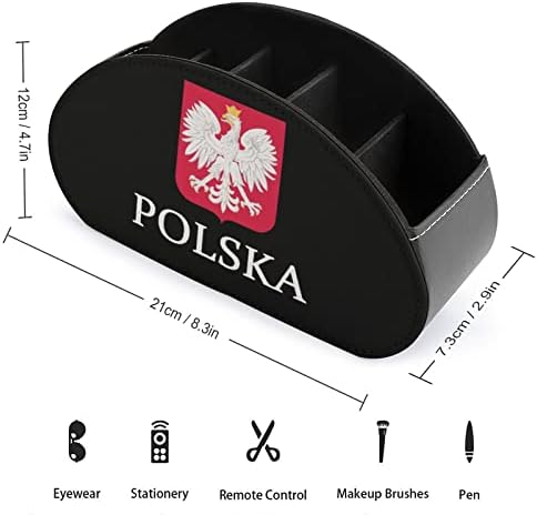 Patriótico Polon Polska Flag Impresso TV Remote Organizer Box Controle