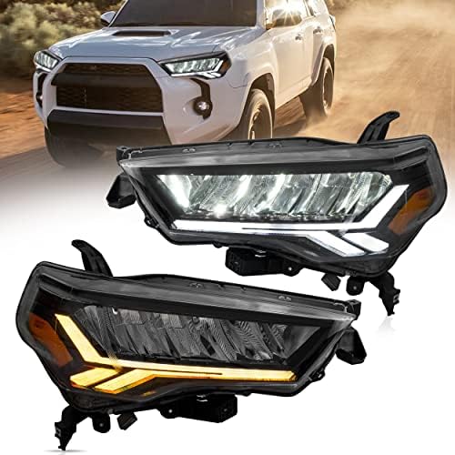 VLAND LED FACTING e LED TALLATH FIT PARA TOYOTA 4RUNNER 2014-2021 com animação de inicialização, âmbar/claro