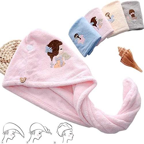 Jahh Women Magic Hair Secking Toard Hat Microfibre Turbano seco rápido para piscina de banho Piscina feminina Soild cor de