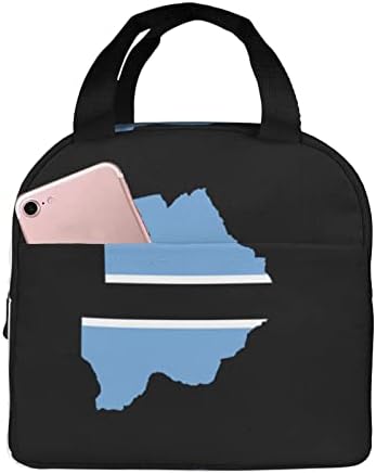 Bandeira SWPWAB do Botsuana Reutilable Portable Foil Saco de Bento Isolado Isulado para homens e mulheres