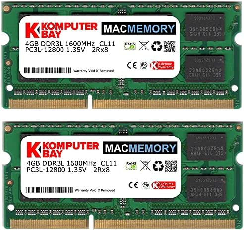 KomputerBay MacMemory 8GB DDR3L PC3L-12800 1600MHZ SODIMM DDR3 MEMAIS