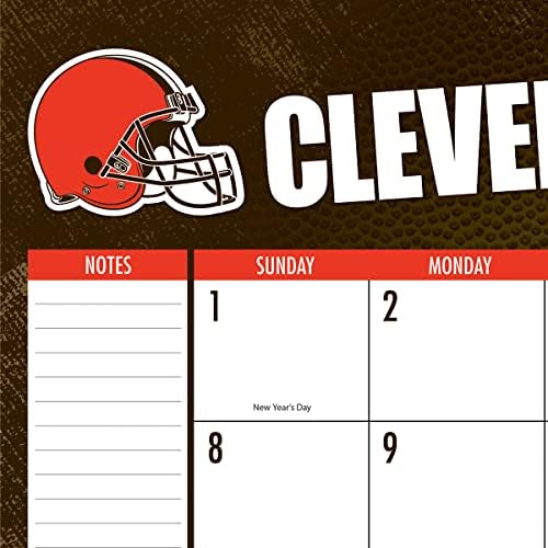 Turner Sports Cleveland Browns 2023 22x17 Calendário de mesa, Multi