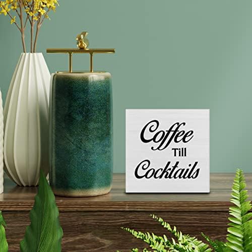 Cafeteira do país até coquetéis Caixa de madeira Caixa de madeira decoração Mesa de café amante de café Caixa de madeira Bloco
