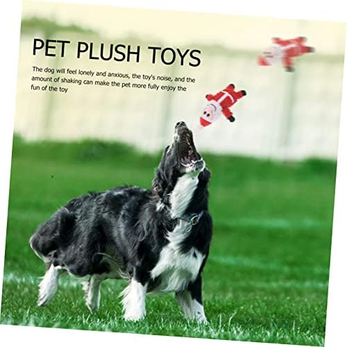 IPETBOOM 1PC PET PET JATAL TOYS Puppy Towine Toy Chew Toys para filhotes Papai Noel Toy de brinquedo Too Dog Too