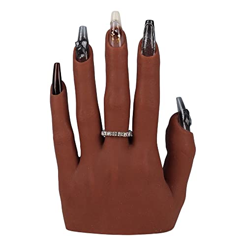 Pracione a mão para acrílico pregos prática de silicone com unhas inseríveis perfeitas para inquilinos para iniciantes/artistas de salão de unhas color5 mão única mão