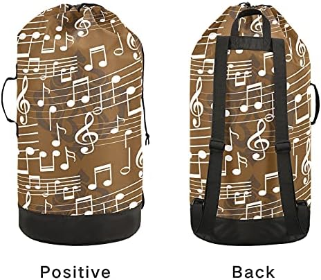 Música Bolsa de Lavanderia Mochila para Lavanderia Pesada com alças e alças de ombro Viagem Bolsa de roupa com tração de tração