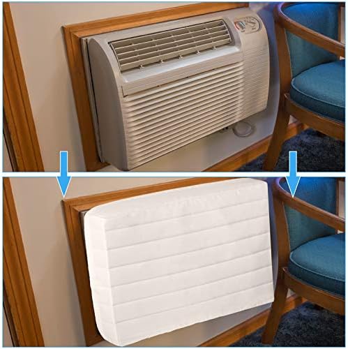 2 peças tampa de ar condicionado interno dentro da janela de ar condicionado Tampa de isolamento duplo com cordão