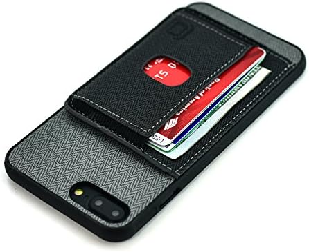 Caixa da carteira de flip de Dockem para iPhone 8 Plus & 7 Plus; Caixa de carteira de couro sintético e para -choque