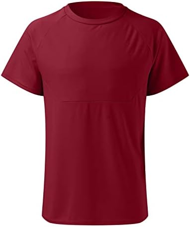 T-shirts BMISEGM para homens de verão masculino Casual Casual Cor de duas peças Crew pescoço camiseta de bolso de manga curta