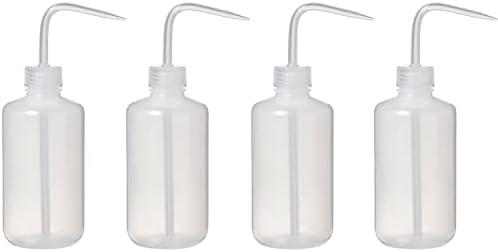 4 pacote mss wash garrafa, ldpe, tatuagem de etiqueta médica da garrafa de aperto