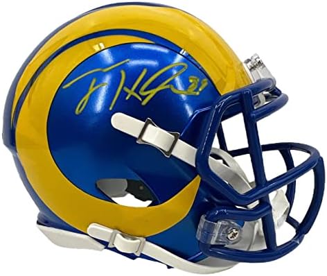 Tyler Higbee assinou Speed ​​Mini -Helmet *SB LVI Champ PSA - Capacetes NFL autografados