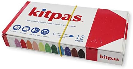 Kitpas Art Crayons Medium 12 cores, edição em inglês