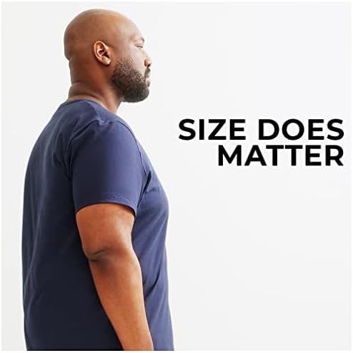 Camisetas de pescoço em V Strongsize para homens-camiseta grande e alta