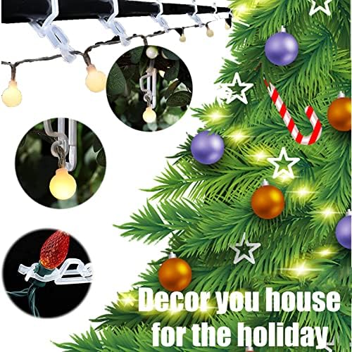 Dandelion 100 pacote clipes de luz de Natal de Natal Clipes de luz de férias, suporte de clipes de luz para todas