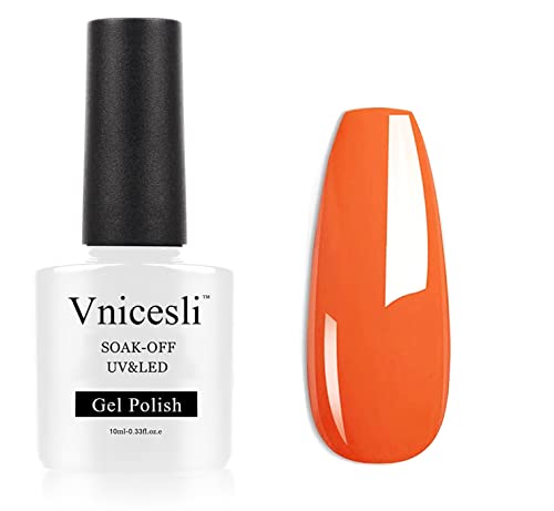 VNICESLI GEL GEL Polhetis Fall Colors Orange Achaness Soak Off LED Poliship Polish unh Nail Art Manicure UNIL VARNIME