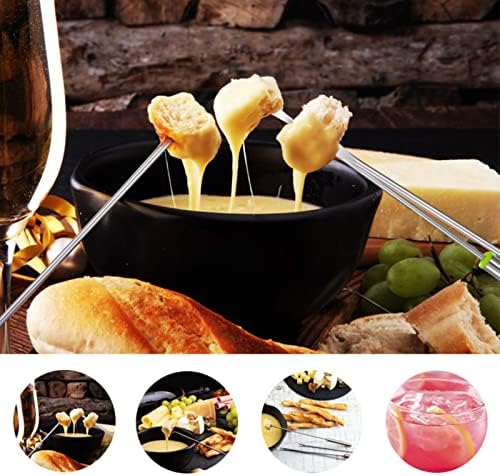 Garfos fondue aço inoxidável, queijo de codificação de queijo Farks de fondue, garfo de frutas garfo de vegeta