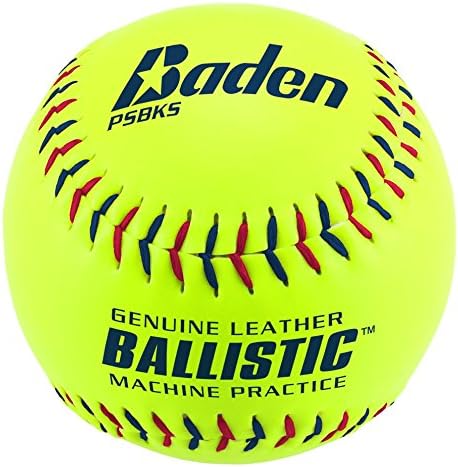 Baden Ballistic Leather Pitching Machine Softball 12