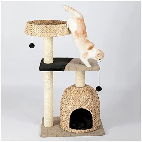 Yojibe design aconchegante de gatinho para relaxar, os gatos adoram reclinar preguiçosamente enquanto brincam com brinquedo de penas