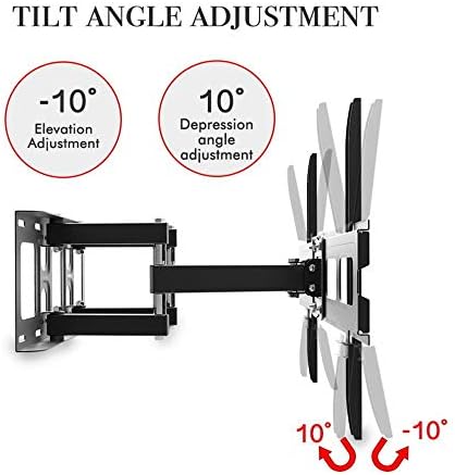 Montagem de parede de aço inoxidável Stand para a maioria das TVs curvas planas de 32 a 70 polegadas, parede de