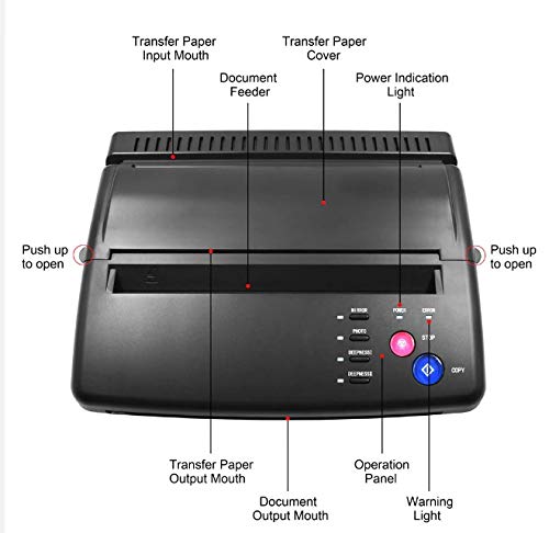 Máquina de transferência de tatuagem de diversão, copiadora profissional de tatuagem A5 A4, impressora de papel estêncil