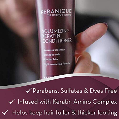 Keranique Boost Scalp Scalp Revitalizando o condicionador de queratina para cabelos tratados com cores - complexo amino de queratina, livre de sulfatos, corantes e parabenos - 12 fl. OZ…