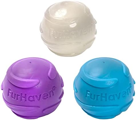 FURHAVEN 3 -PACK FETCH 'n Fun TPR Squeaky Ball Dog Toy Set - Space Pack, conjunto de 3