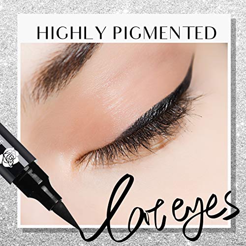 Sharlovy Black Eyeliner Stamp Wingliner Wingled Sospings de delineador para os olhos de gato de asa perfeita Eyeliner de carimbo,