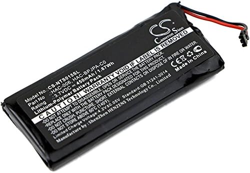 Jiajieshi Bateria 450mAh/1.67Wh, ajuste da bateria de substituição para N/& Int/End/& O HAC-015, HAC-016, HAC-A-JCL-C0,