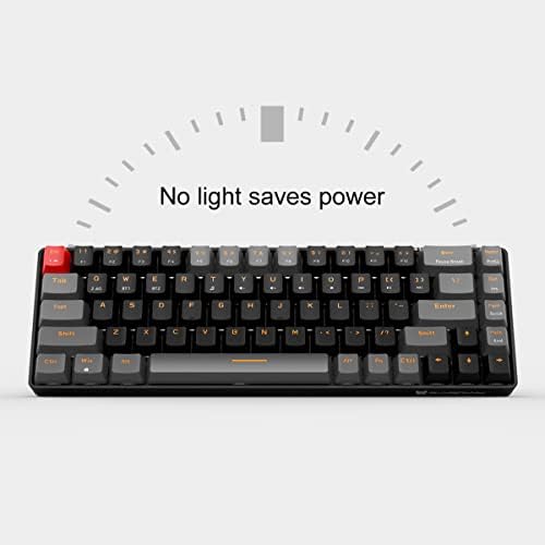 Modo Merdia Dual Modo 2.4g/Bt Teclado mecânico sem fio Red Switch Gaming Teclado 68 Chave