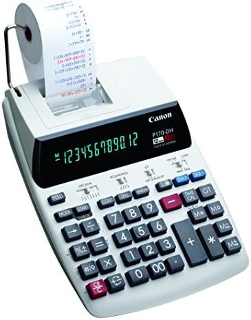 CANON OFFICE PRODUTOS 2204C001 CANON P170-DH-3 Calculadora de impressão de desktop com conversão de moeda, relógio e calendário e cálculo