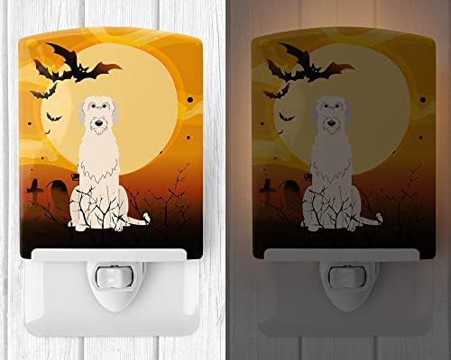 Tesouros de Caroline BB4331CNL Halloween Irish Wolfhound Cerâmica Luz noturna, compacta, certificada por UL, ideal para quarto, banheiro, viveiro, corredor, cozinha, cozinha,