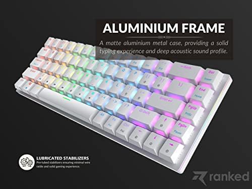 Classificado G65 Guardian 65% | Quadro completo de alumínio | Teclado de jogos mecânicos quentes e finos e muito finos | 68 Keys