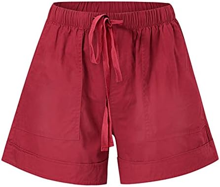 Vedolay shorts leves femininos casuais calças de calça curta e elástica de cintura elástica shorts de exercícios confortáveis