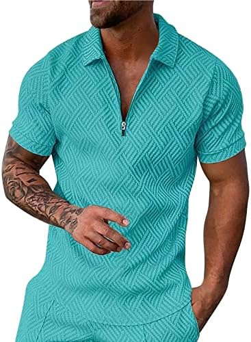 2023 camisa de nova camisa masculina roupas de verão zíper casual na camisa de manga curta para homens tops top de túnica masculina