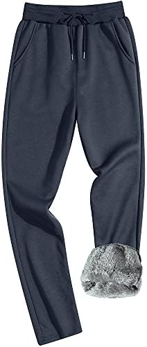 Machlab Men's Winter Fleece Palnta Sherpa Sweats -Pontas de moletom de pista quente de pista grossa