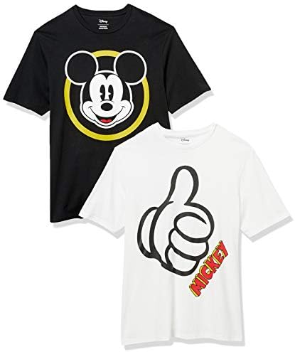 Essentials Disney | Marvel | T-shirts de pacote de tripulantes regulares de Star Wars Men, pacote de 2