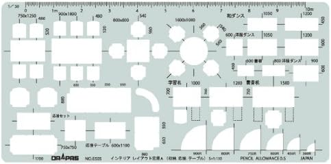 Modelo DRAPAS E505 Régua de Layout Interior 1:50 A 31505