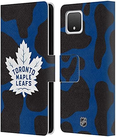 Projetos de capa principal licenciados oficialmente NHL Leopard Patten Toronto Maple Leafs Livro de couro Caixa Caixa Caspa Compatível