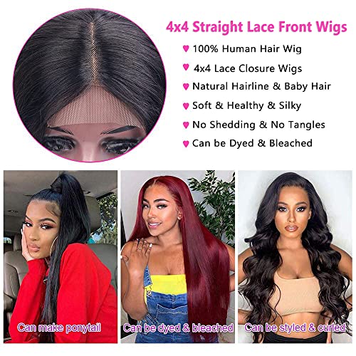 Cheetahbeauty 18 polegadas Brasil Virgin Virgin Human Hair Wigs 4x4 HD reto HD Transparente Wigs Front para mulheres negras pré