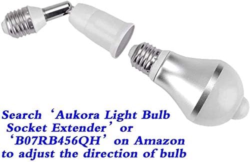 Bulbos de lâmpadas de lâmpadas de lâmpadas de 4 pacote Aukora, 12W E26 Motion ativou o crepúsculo para a lâmpada de segurança do amanhecer