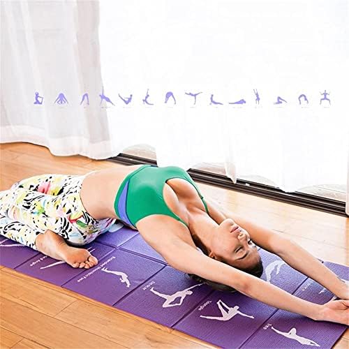 DHTDVD Dobrável Yoga Mat PVC PVC Exercício PROFIGO ESPERO ESPERO DE FIXA DOLHO DE GINDA DESLIGADA MATUTO DE FITNES