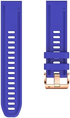 Puryn para Garmin Fenix ​​7S 6S 5S Watch Band 20mm Buckle de ouro rosa para Fenix ​​6s Pro 5s Plus Silicone Rick Replacement