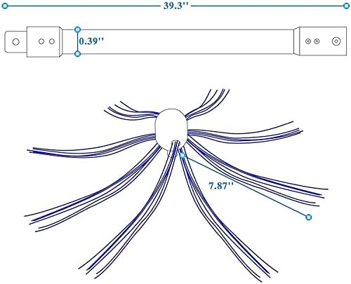 Kit de varredura QDY -Chimney, kit de varredura de chaminé com haste flexível de nylon e cabeça de escova, kit de pincel de gente